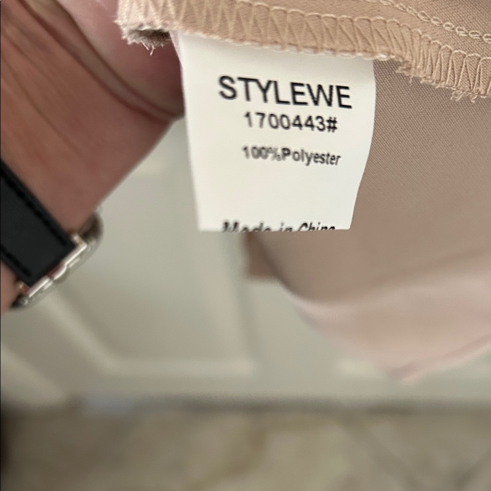 STYLEWE Women’s Tan Halter Neck Tie Blouse, Size XL, NWOT - Picture 6 of 7